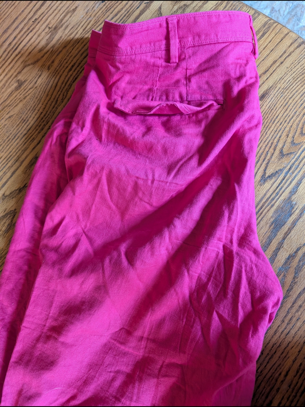 Banana Republic Hot Pink Linen-Blend Pants